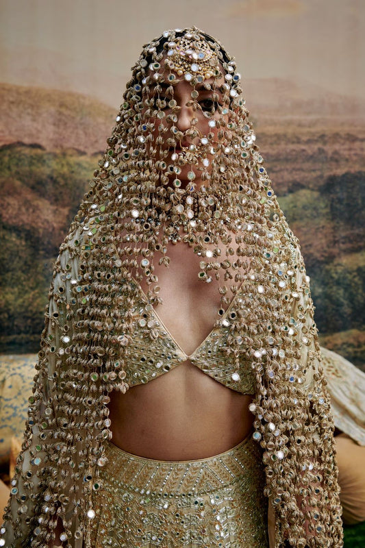 Trending sheesh mirror dupatta