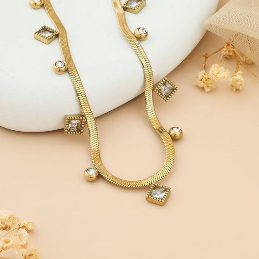 White stone new zen necklace