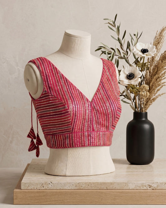 Ready to wear thread Embroidered Blouse