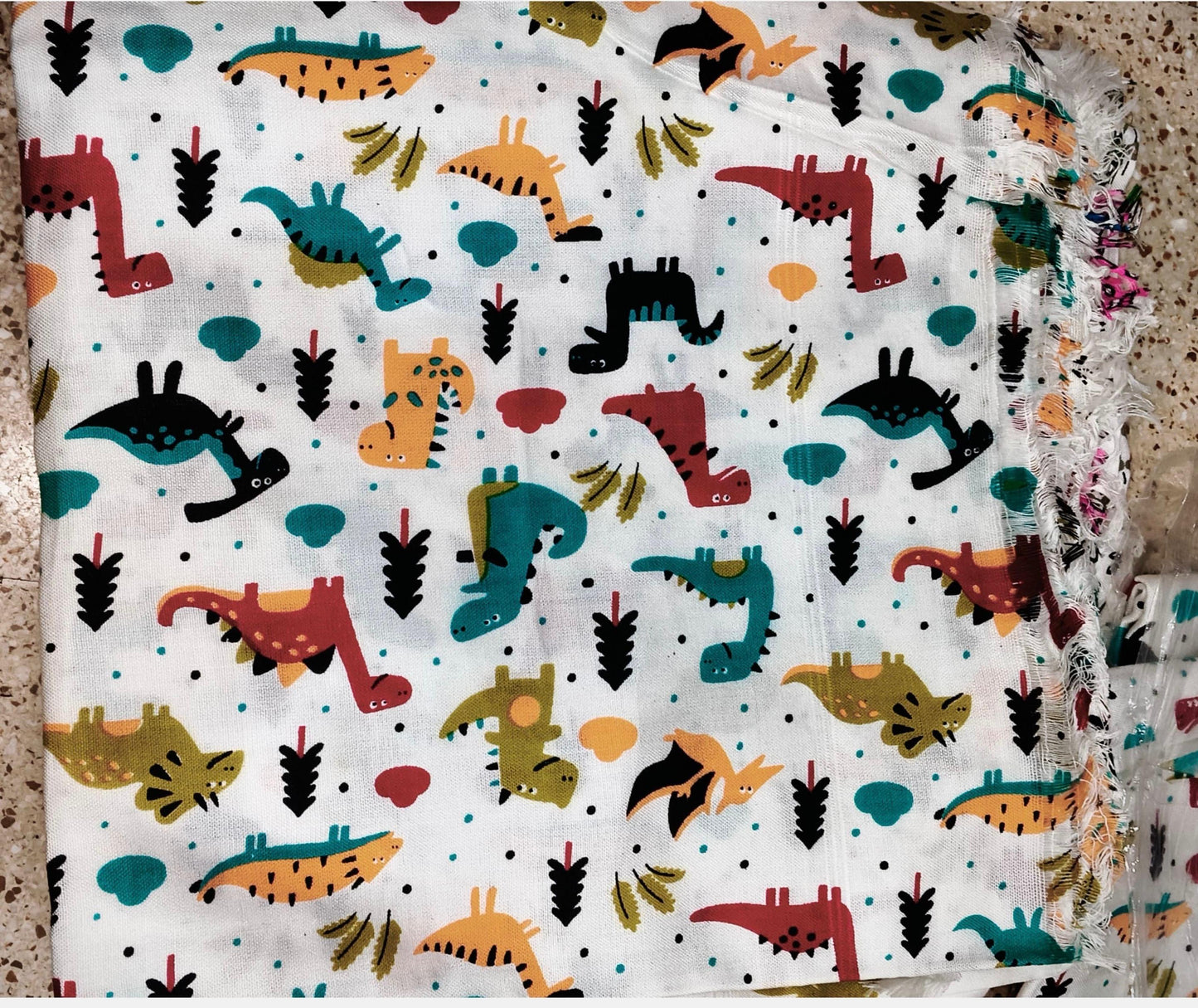 Dinosaur theme kids shawl/blanket