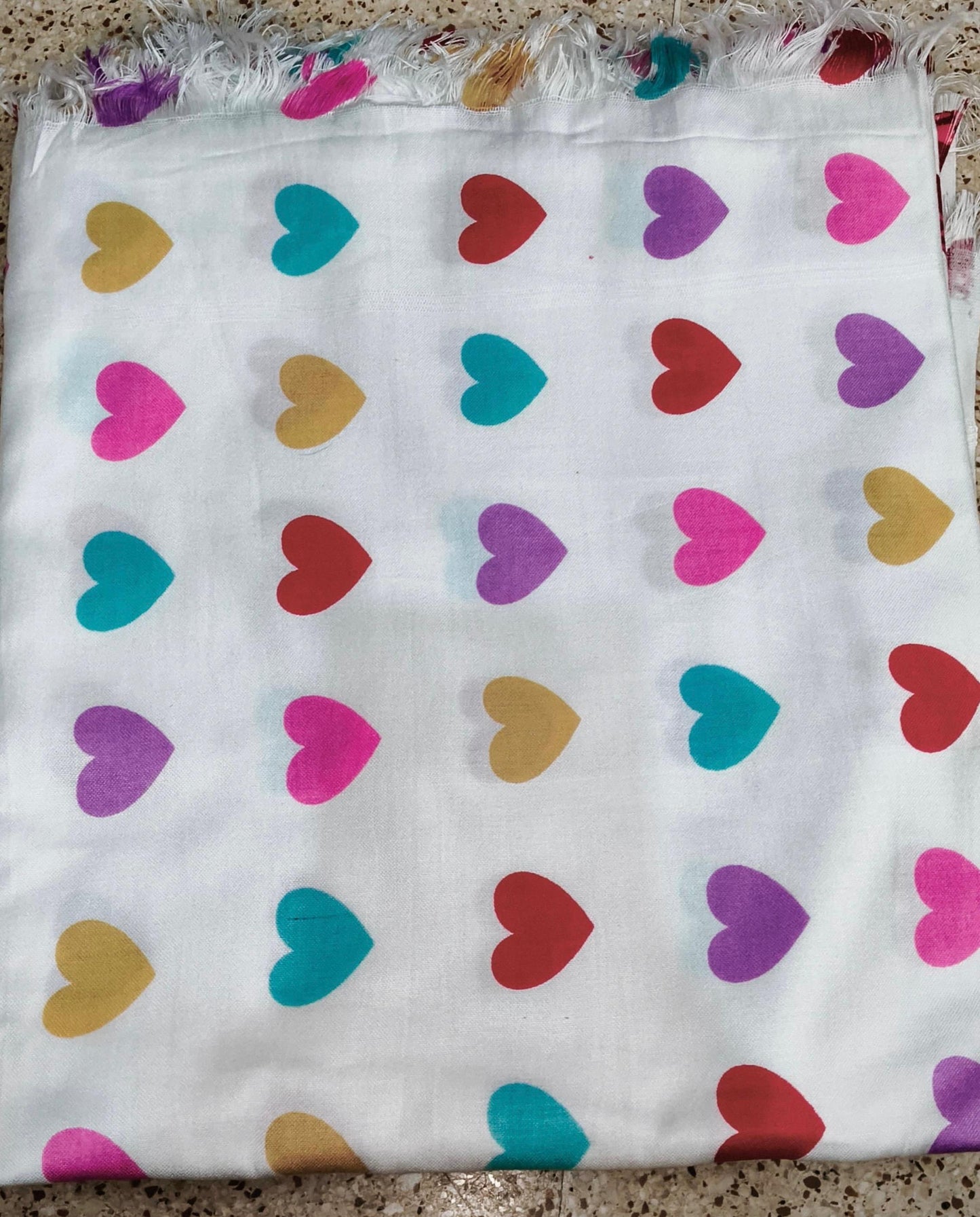 Heart theme kids shawl/blanket/topsheet
