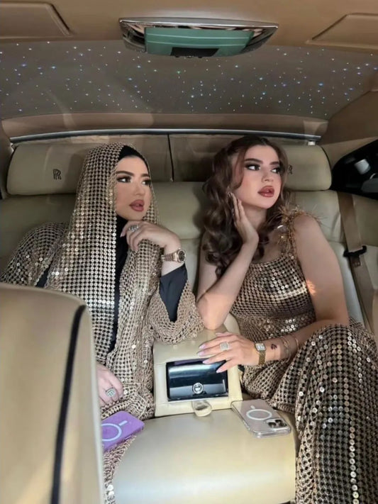 Gold Sequined thread dupatta