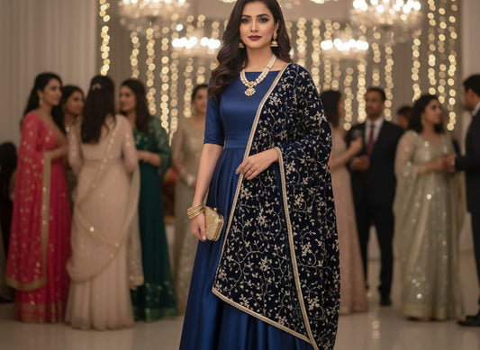 Velvet Embroidered Dupatta