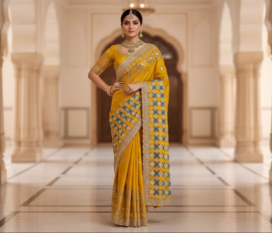 Trending mirror circle cutwork dupatta