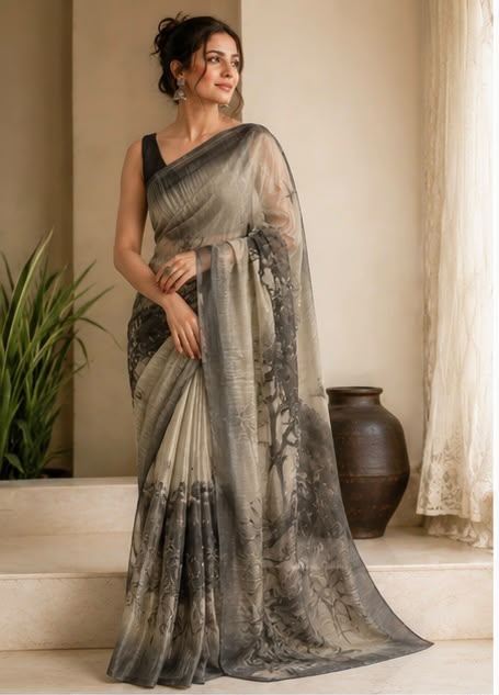 Premium Tusser Tissue Handloom Look Saree