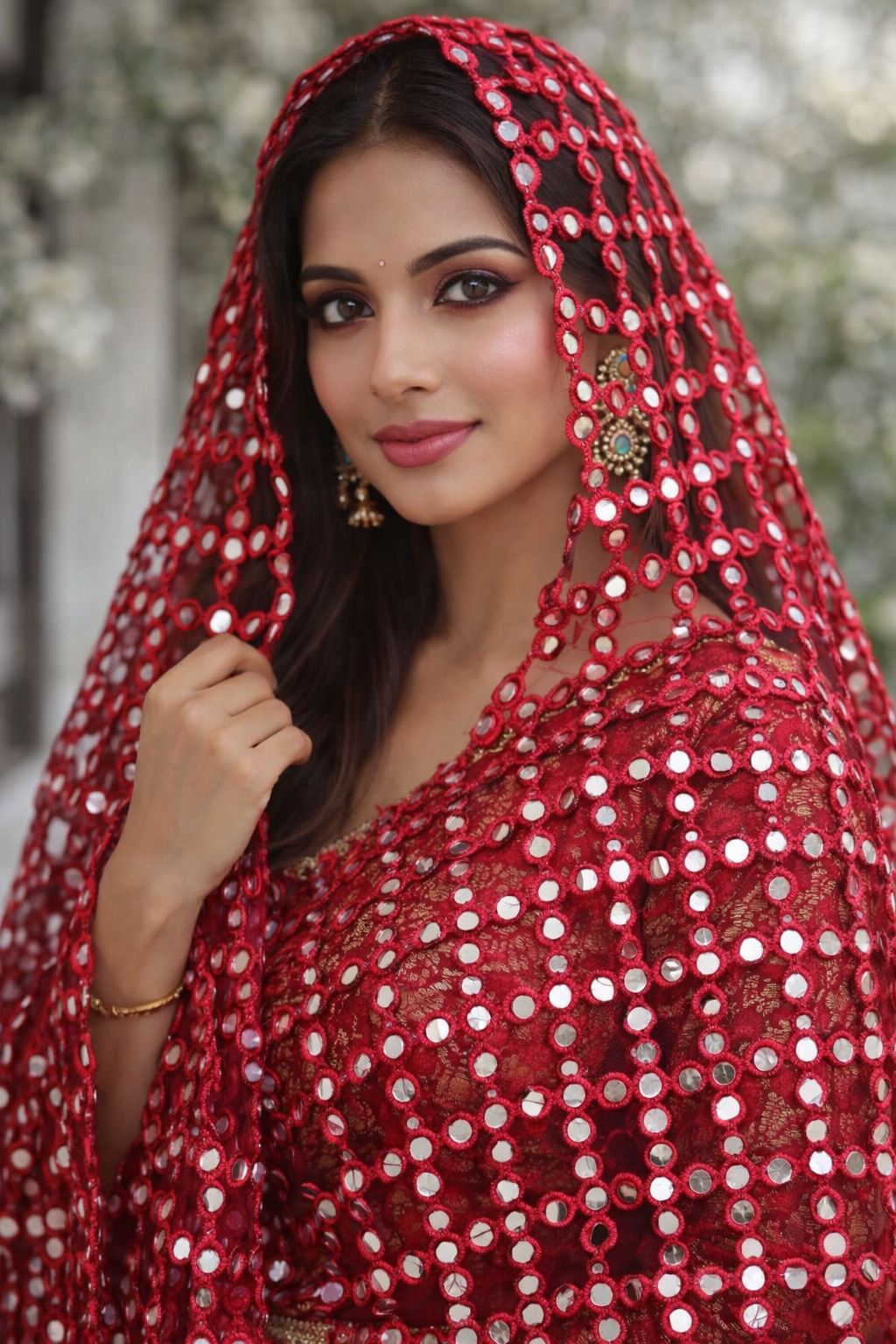 Trending sheesh mirror dupatta