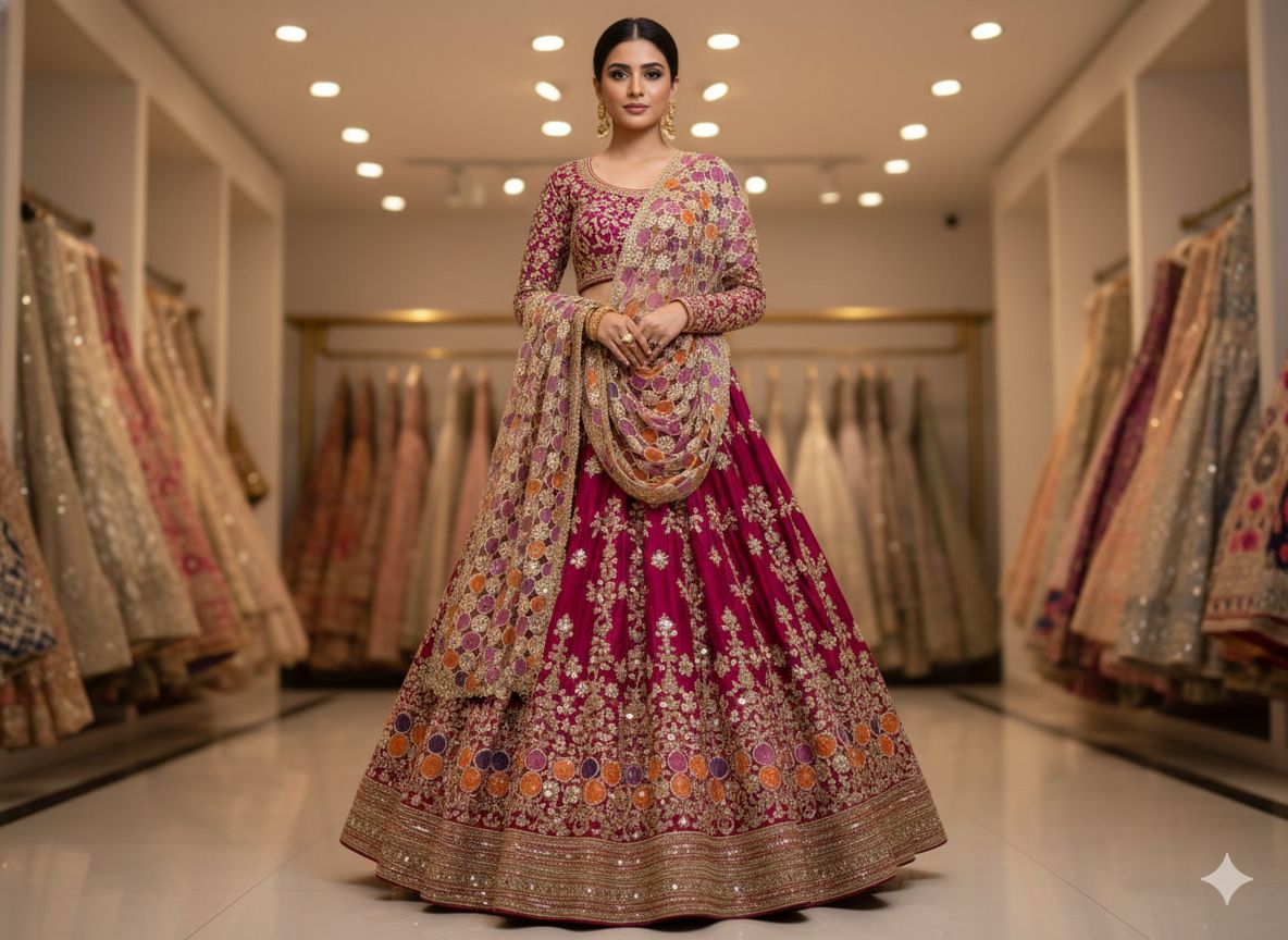 Trending sheesh mirror dupatta with circle cutwork