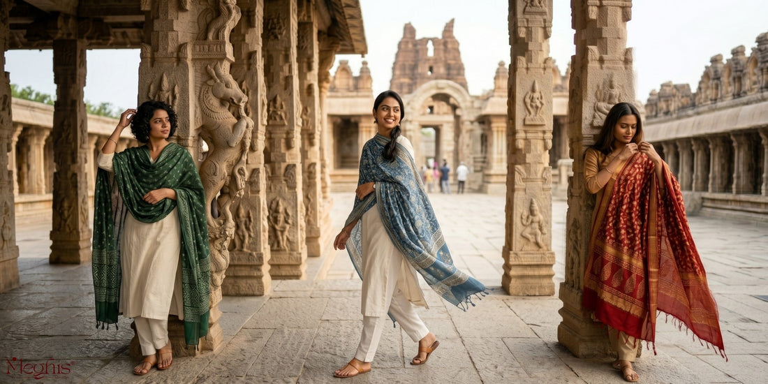 Simple Outfit with Statement Dupatta Ideas