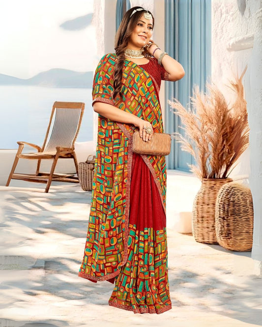 Mornii Mix & Match Colorful Saree