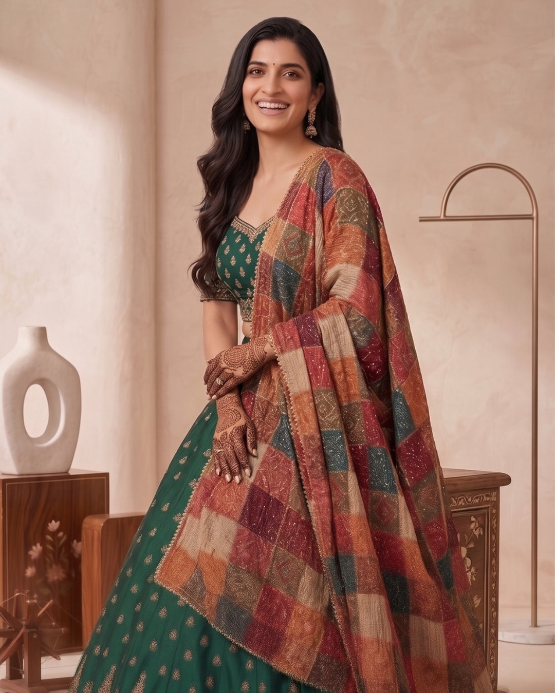 Bandhni Patola Style Kota Doria Dupatta