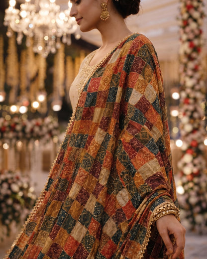 Bandhni Patola Style Kota Doria Dupatta