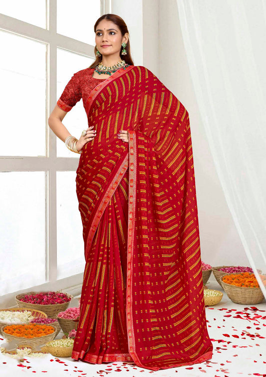Ghazal maroon digital printed saree