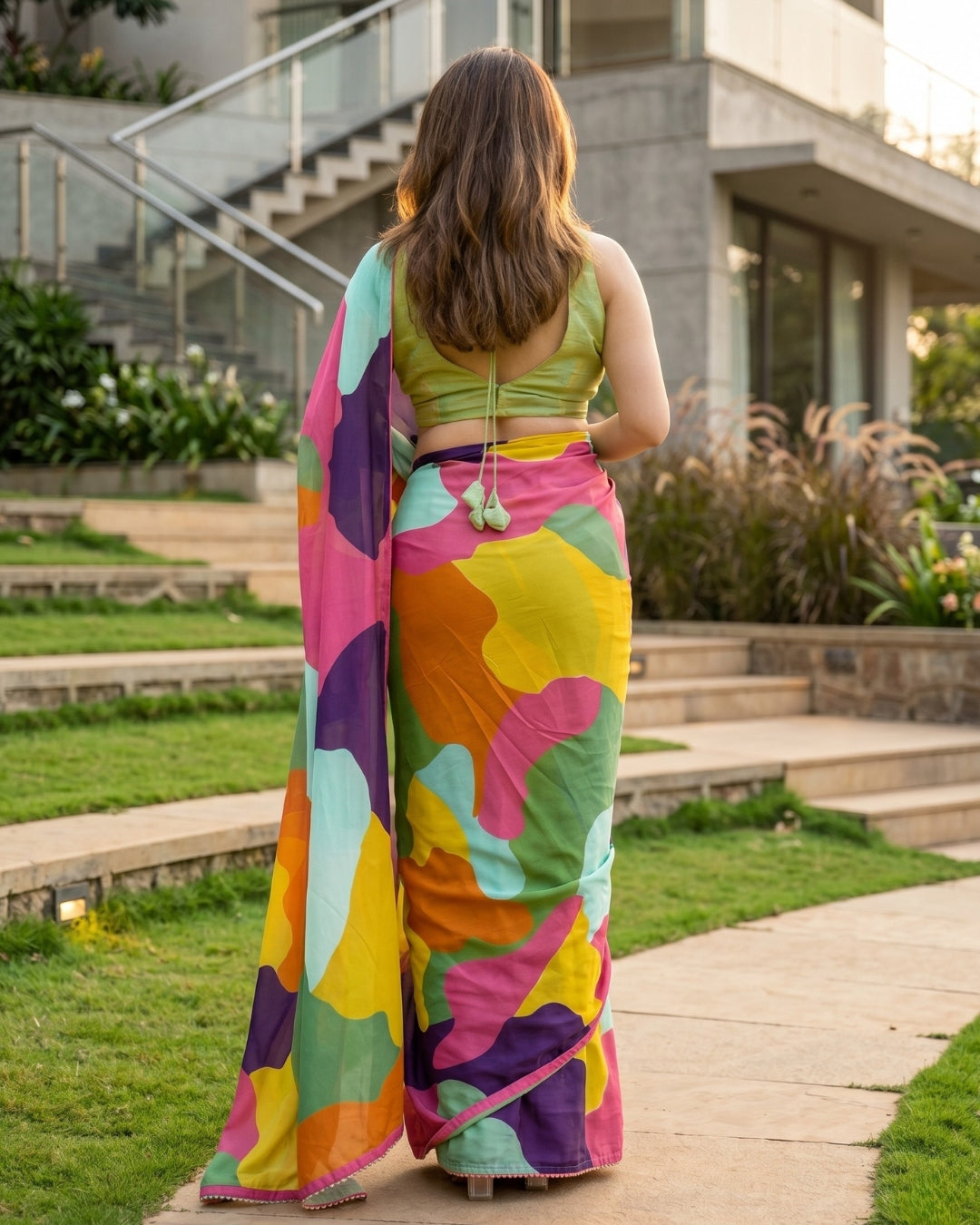 Rang De Premium Chinon Silk Saree