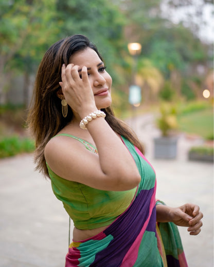 Rang De Premium Chinon Silk Saree