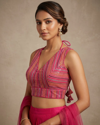 Ready to wear thread Embroidered Blouse