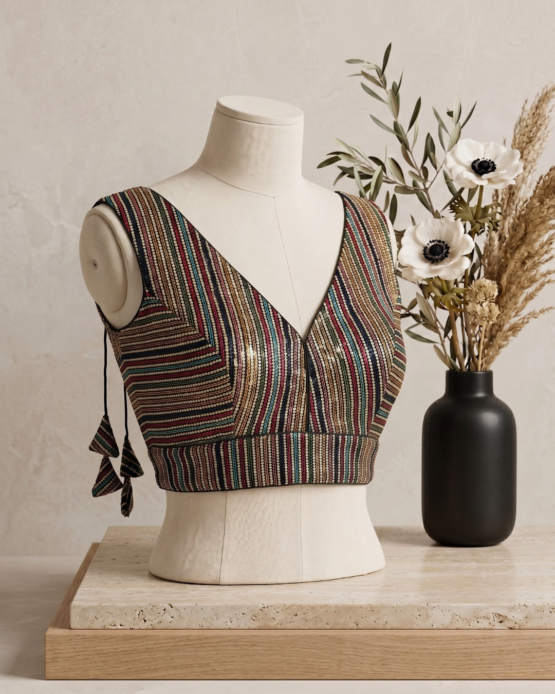 Ready to wear thread Embroidered Blouse