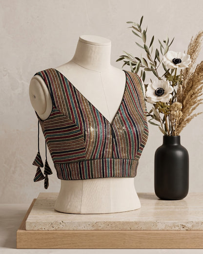 Ready to wear thread Embroidered Blouse