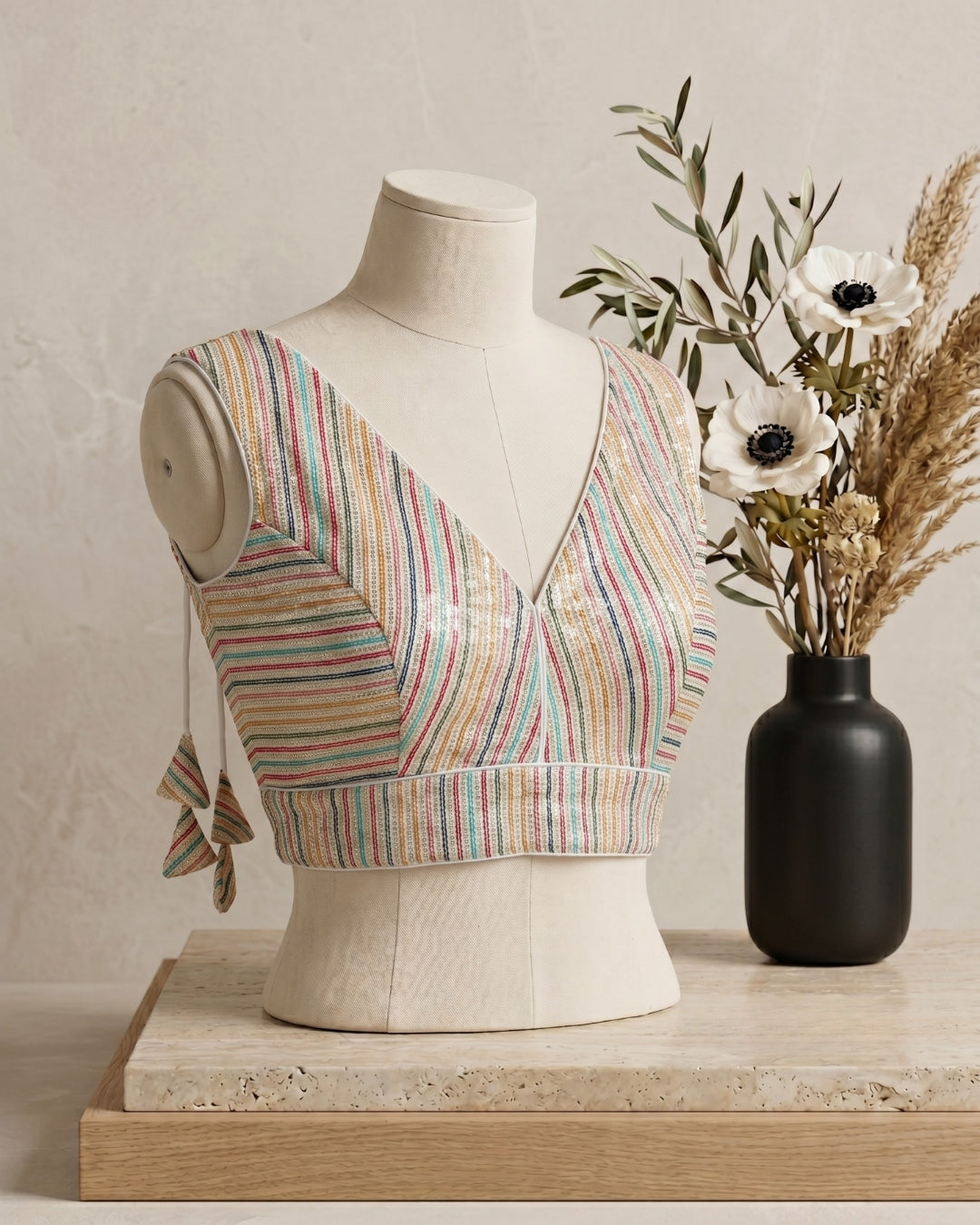 Ready to wear thread Embroidered Blouse
