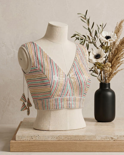 Ready to wear thread Embroidered Blouse