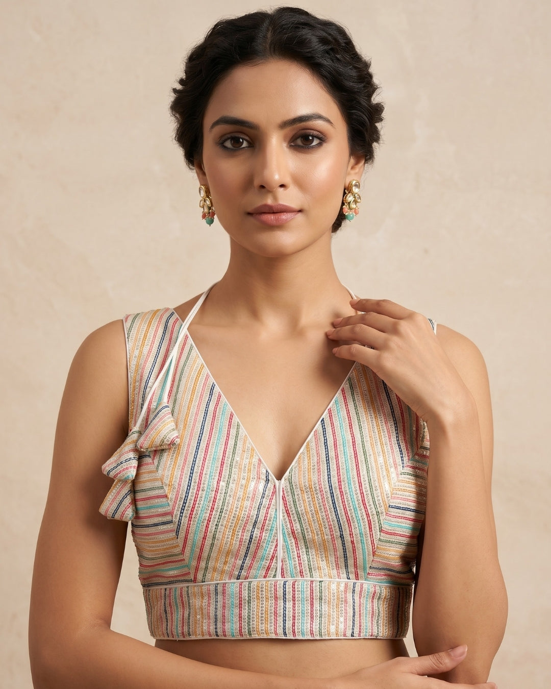 Ready to wear thread Embroidered Blouse