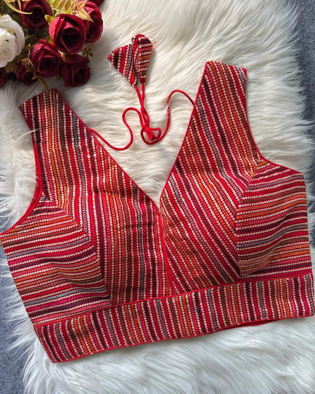 Ready to wear thread Embroidered Blouse