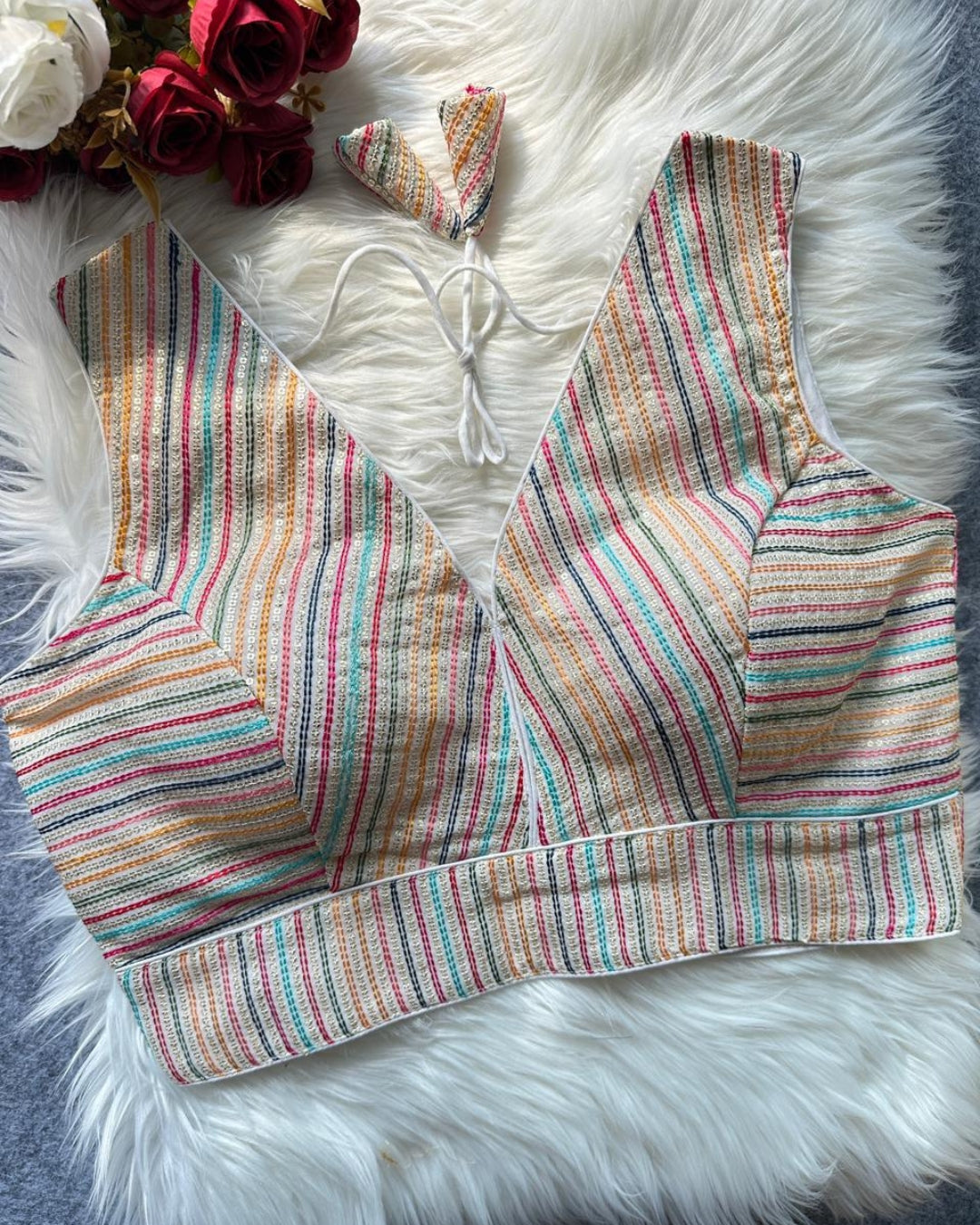 Ready to wear thread Embroidered Blouse