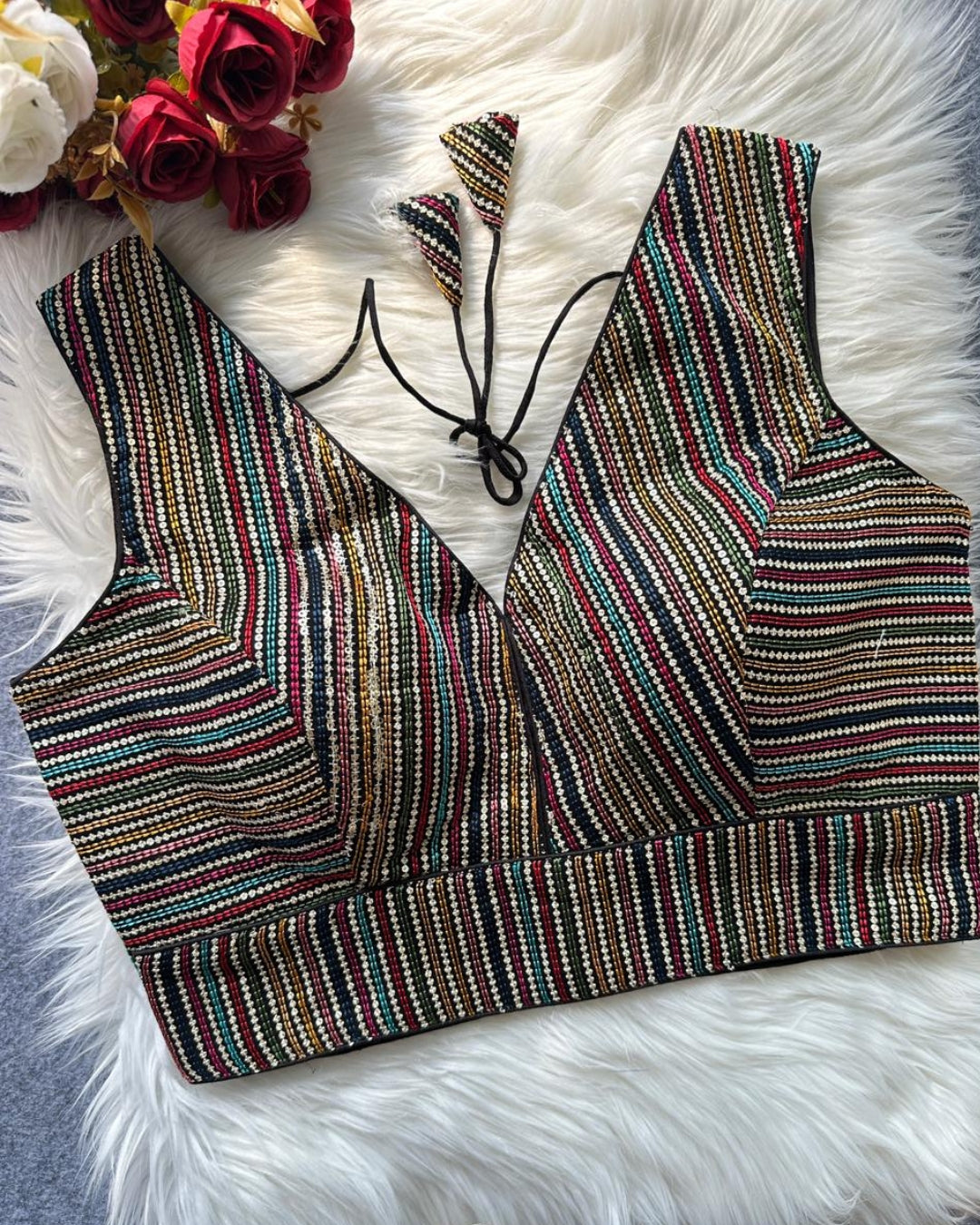 Ready to wear thread Embroidered Blouse
