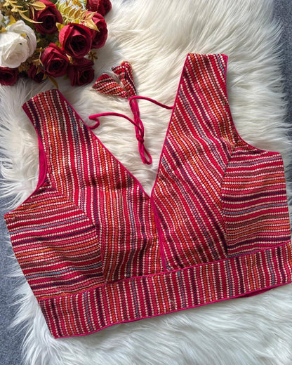 Ready to wear thread Embroidered Blouse