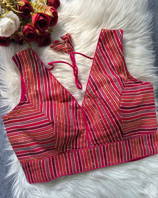 Ready to wear thread Embroidered Blouse