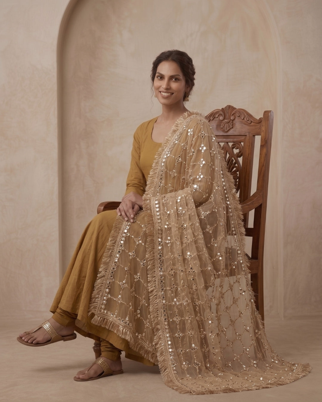 Trending Real Mirror Sheesh Dupatta