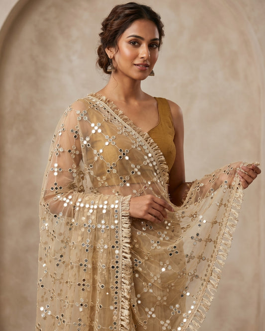 Trending Real Mirror Sheesh Dupatta