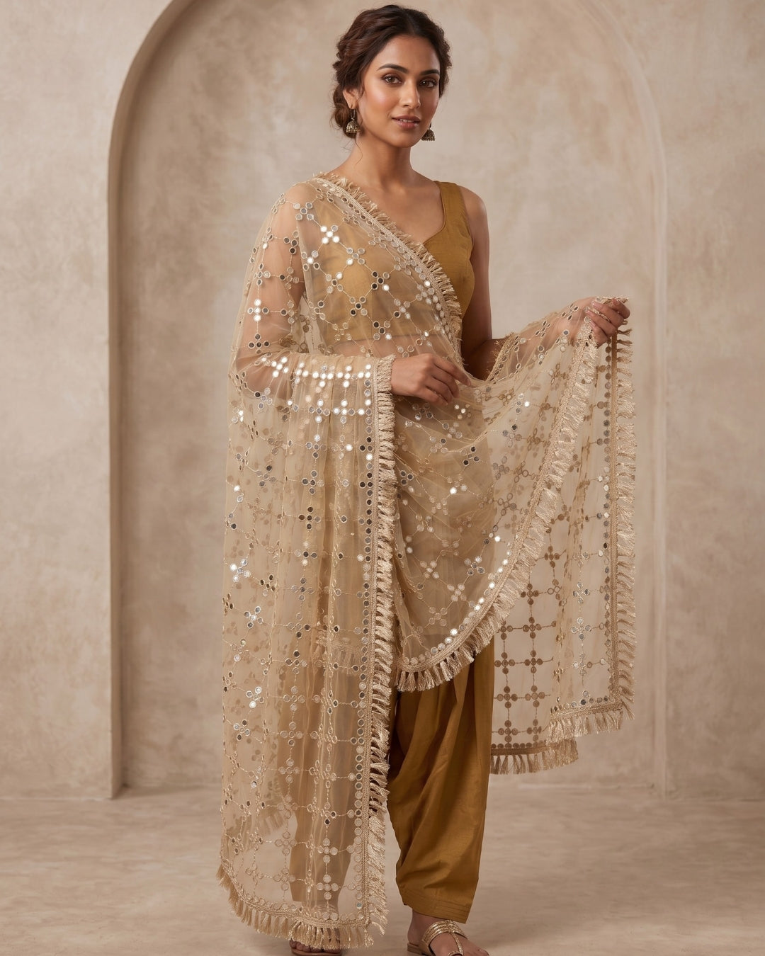 Trending Real Mirror Sheesh Dupatta