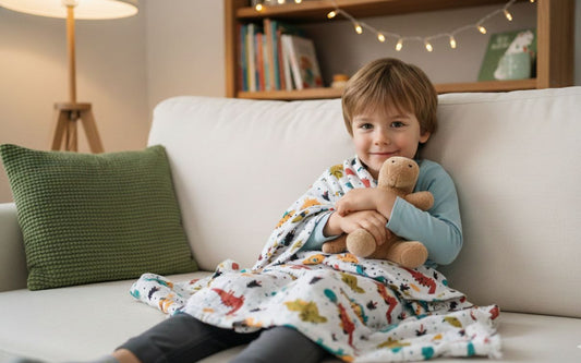 Dinosaur theme kids shawl/blanket