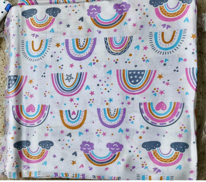 Rainbow cloud theme kids shawl/blankets