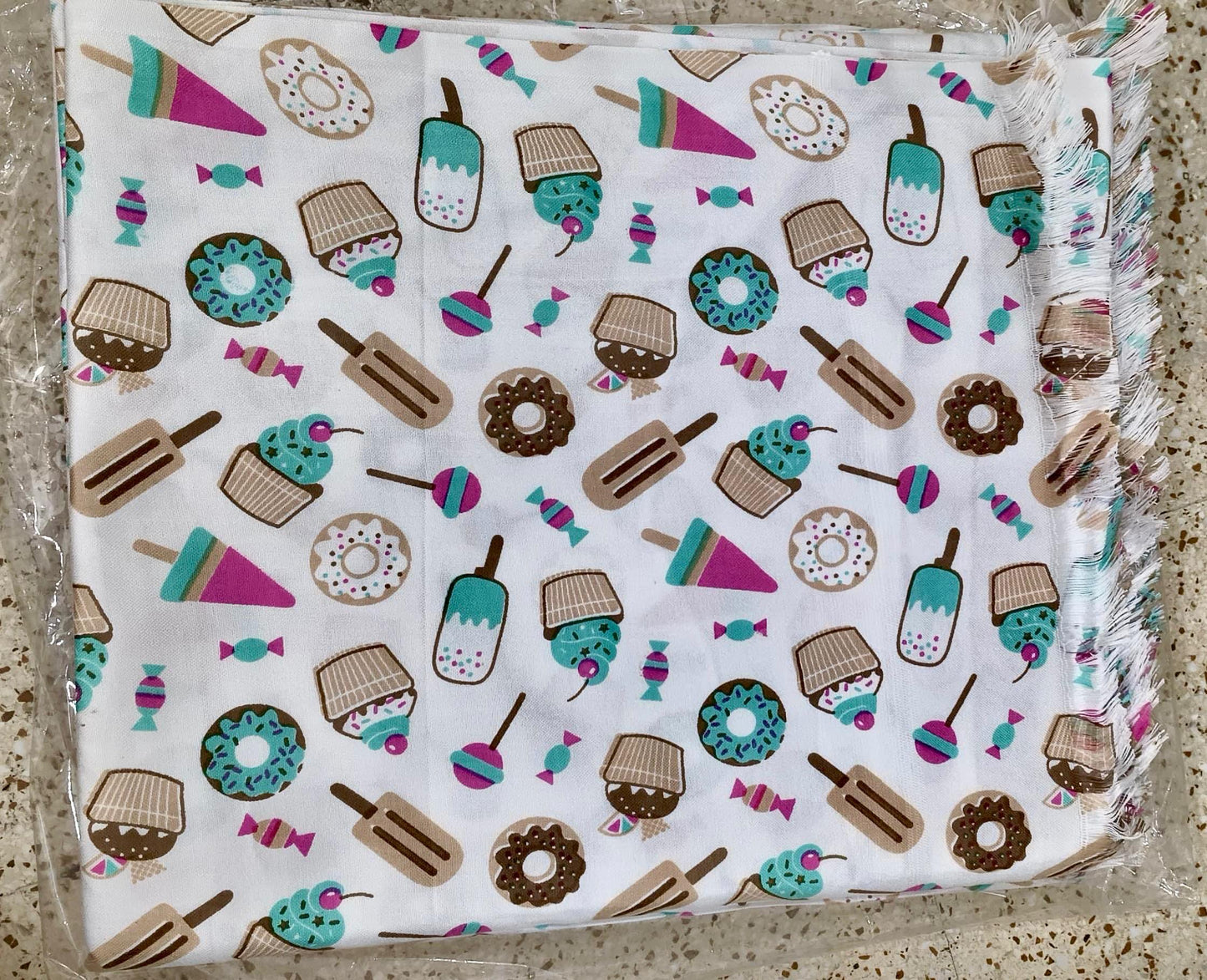 Ice cream candy theme kids shawl/blanket/topsheet