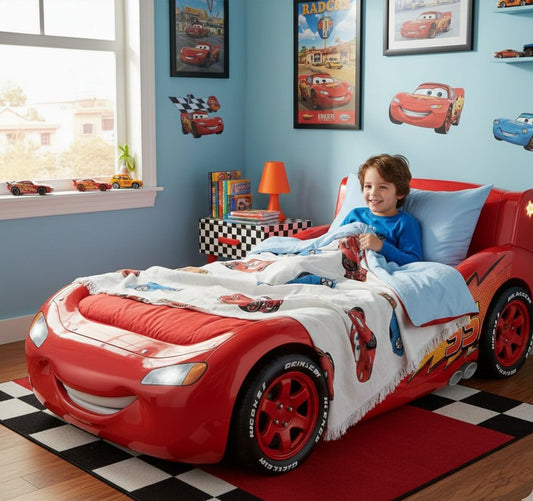 Mc queen car theme kids shawl / blanket