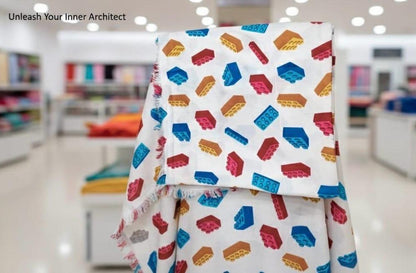 Lego theme kids shawl/blanket