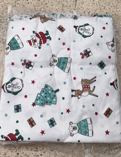 Snowman Reindeer theme kids shawl/blanket/topsheet