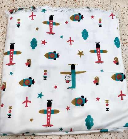 Aeroplane theme kids shawl/blanket/topsheet