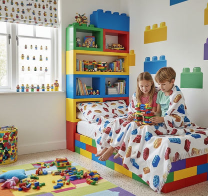 Lego theme kids shawl/blanket