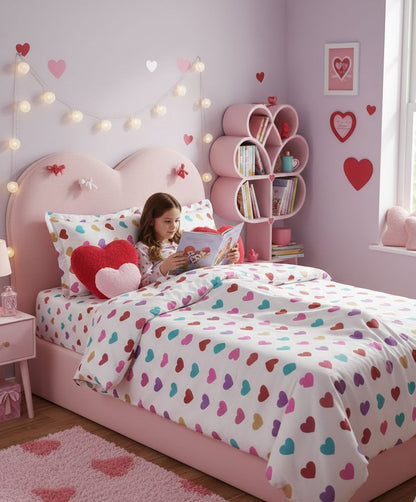 Heart theme kids shawl/blanket/topsheet