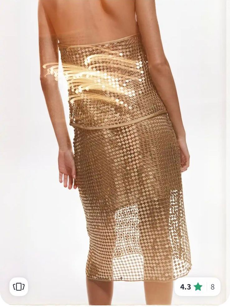 Gold Sequined thread dupatta