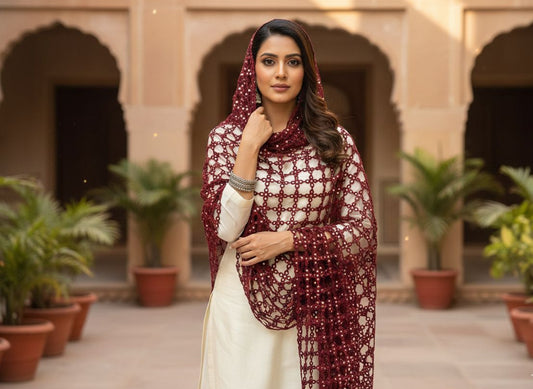 Trending Sheesh Mirror Dupatta