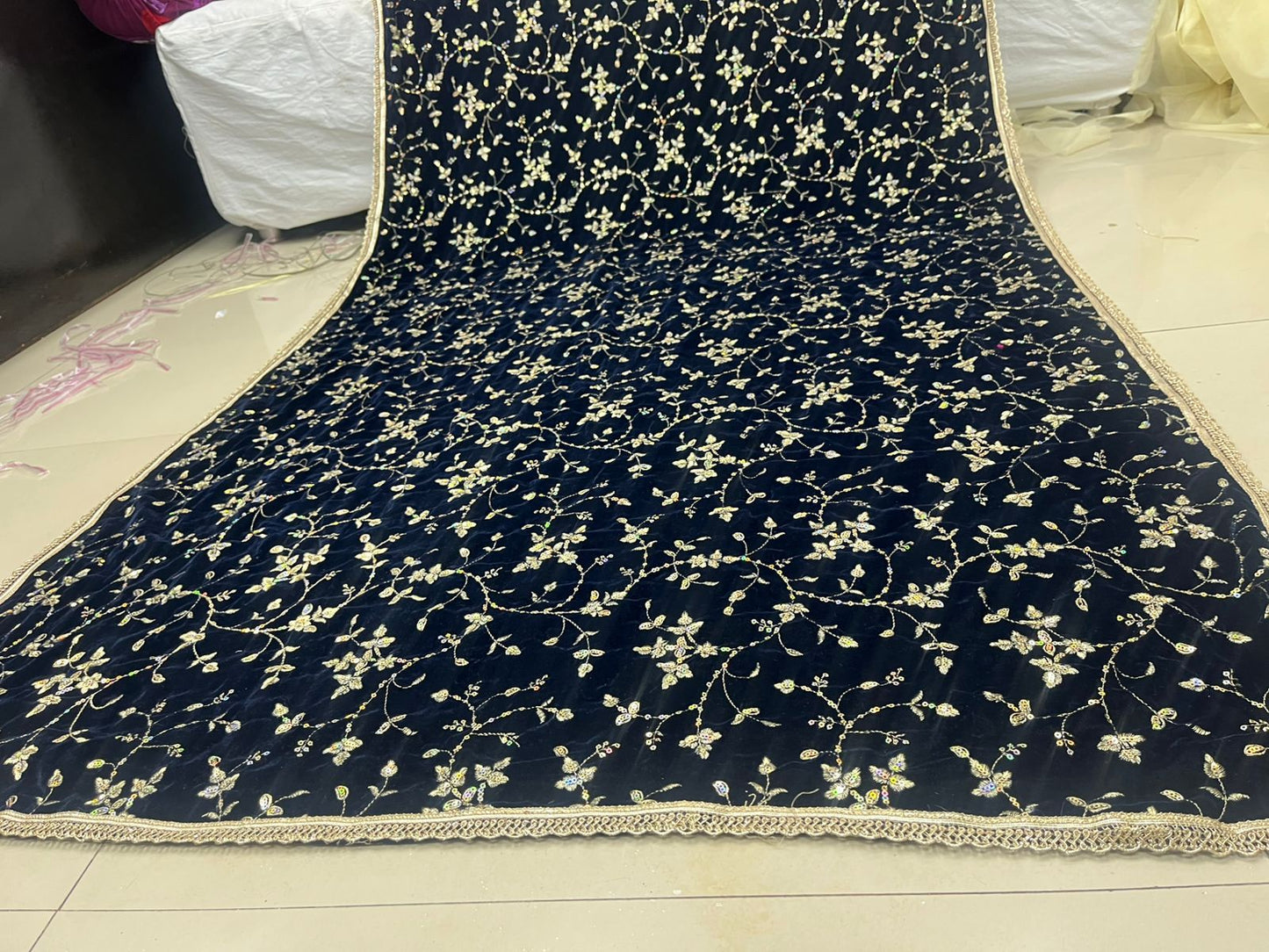 Velvet Embroidered Dupatta