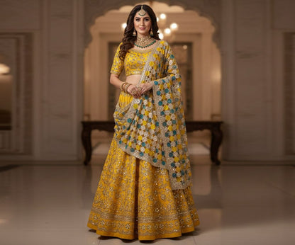 Trending mirror circle cutwork dupatta