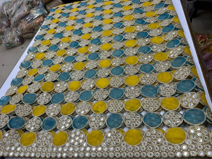 Trending mirror circle cutwork dupatta