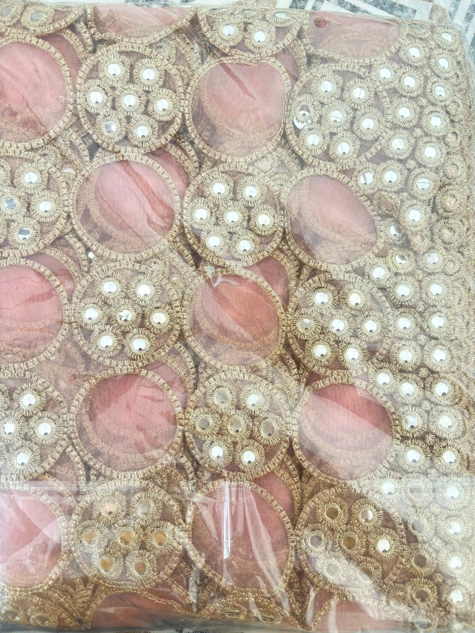 Trending mirror circle cutwork dupatta