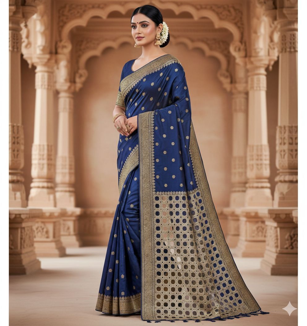 Sequins cutwork embellished dupatta