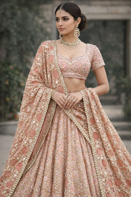 Trending mirror circle cutwork dupatta