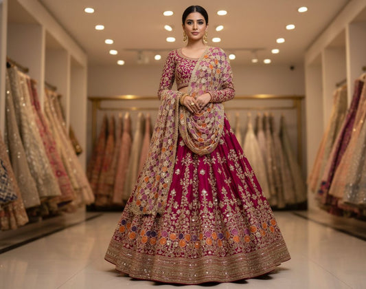 Trending mirror circle cutwork dupatta